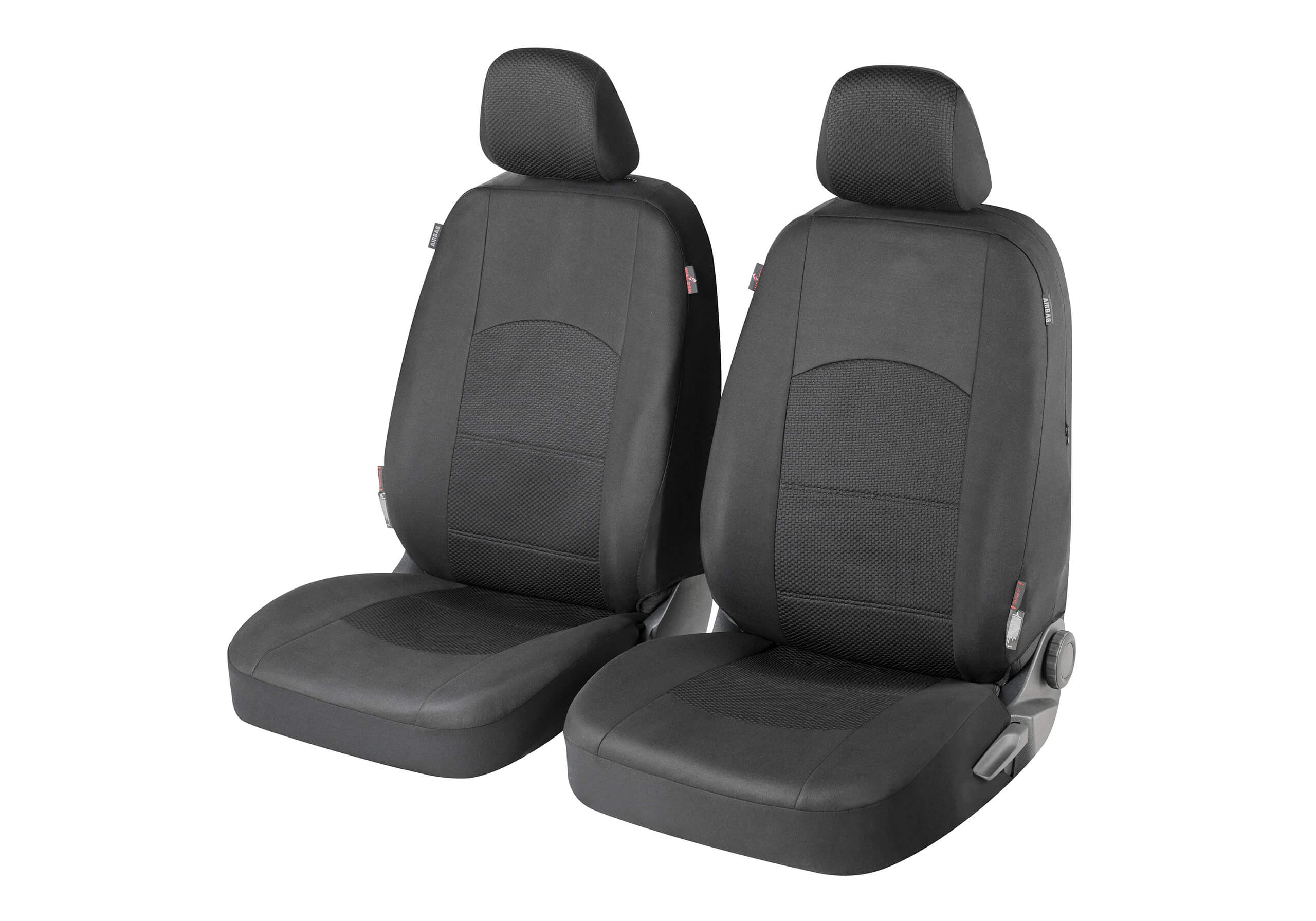 Mercedes Benz GLS (2016 to 2019):Walser ZIPP-IT seat covers, front seats only,  Derby black, 11846